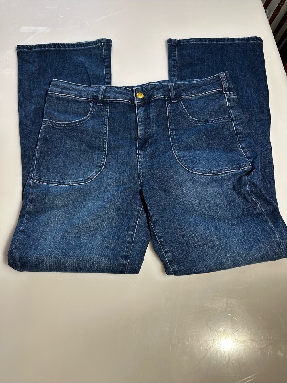 Anthropologie Pilcro The Icon Patch Pocket Flare Jeans M